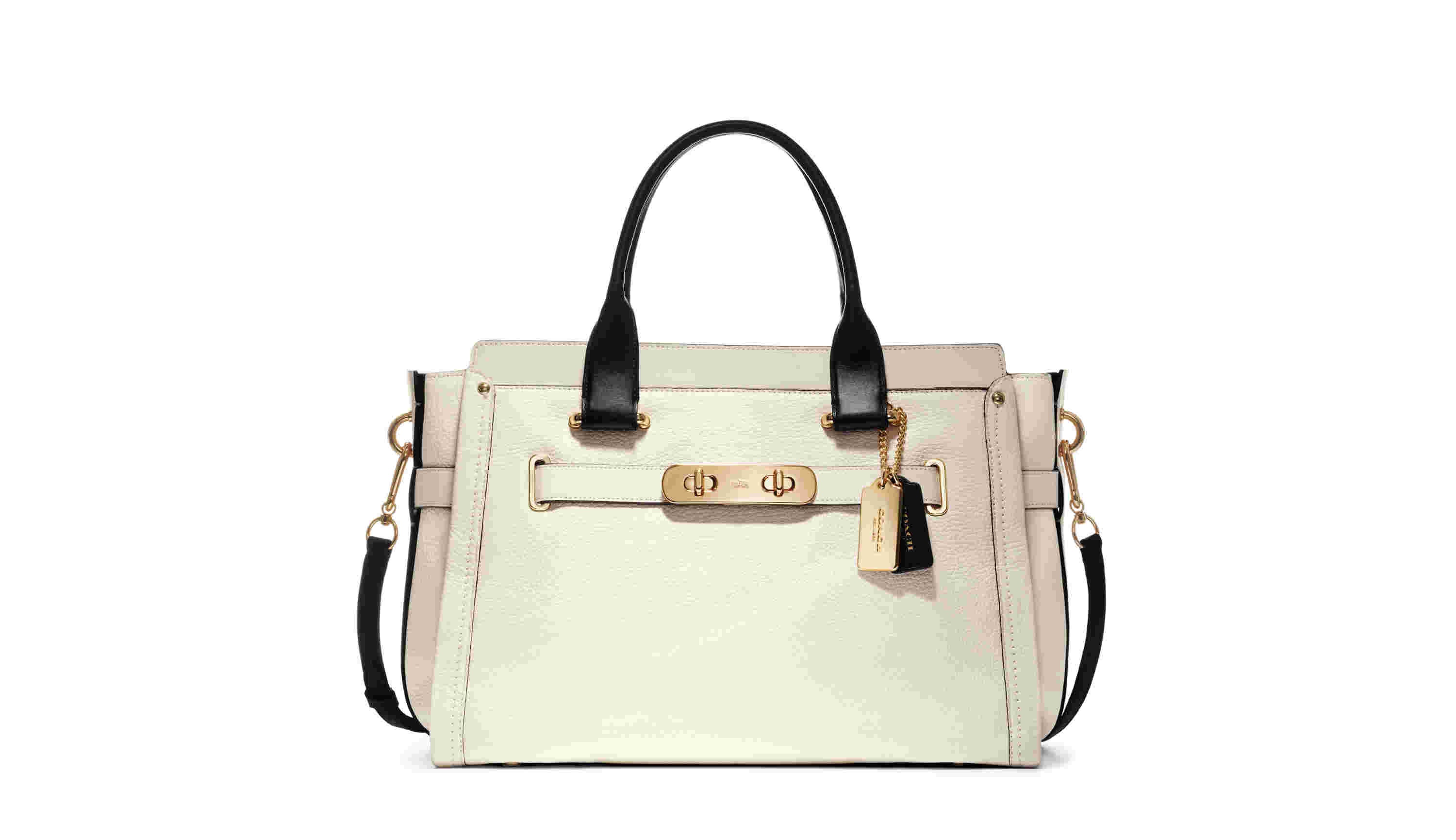 Colorblock Lthr Coach Swagger 37 Carryall